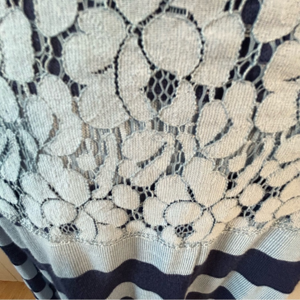 Motherhood Oh Baby blue gray striped long sleeve light sweater maternity Sz XL - Picture 8 of 9